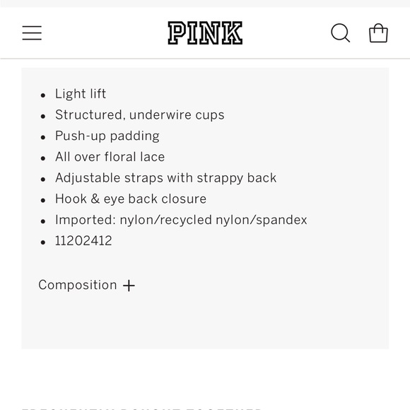 NWT Victoria Secret lace push-up bralette - Picture 6 of 12